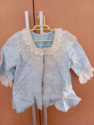 Traje de Fallera Infantil Azul y Plata