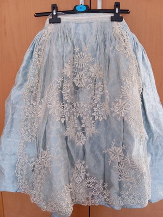 Traje de Fallera Infantil Azul y Plata
