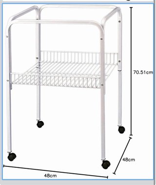 Soporte jaula pájaros blanco