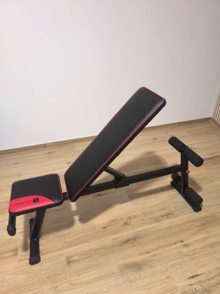 Banco musculación Domyos 500 negro/rojo