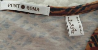 Blusa Punt Roma manga tres cuartos