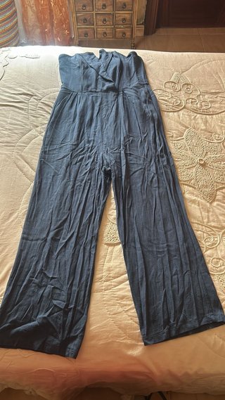 Mono vaquero azul sin tirantes