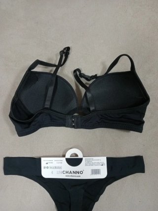 Conjunto sujetador push-up y braguita Channo negro