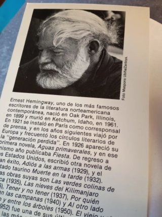 El jardín del Edén, Ernest hemingway 1986