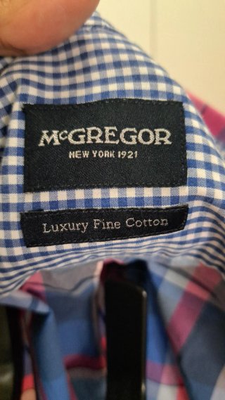 Camisa McGregor cuadros azul y rosa