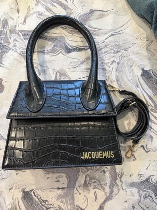 Bolso Jacquemus Negro Cocodrilo