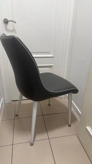 6 Sillas Tapizadas Poli-piel Gris