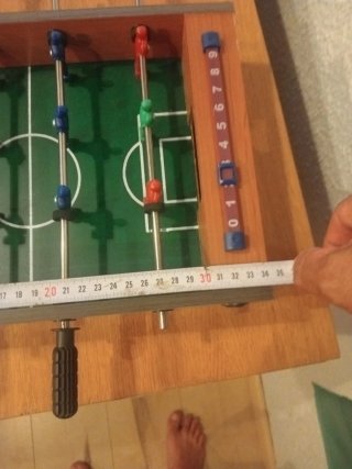 Mini calcio balilla da tavolo, senza palline