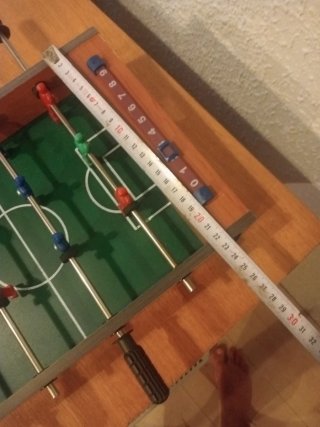 Mini calcio balilla da tavolo, senza palline