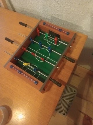 Mini calcio balilla da tavolo, senza palline