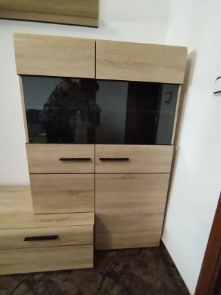 Mueble salón modular y mesa auxiliar