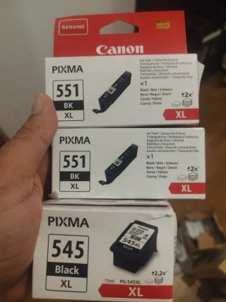 Cartuchos Canon PIXMA 551 y 545 XL
