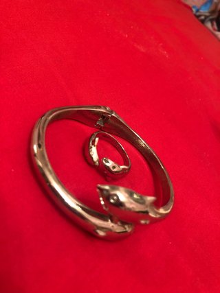 Pulsera y anillo de bisutería fina,acero,adaptable