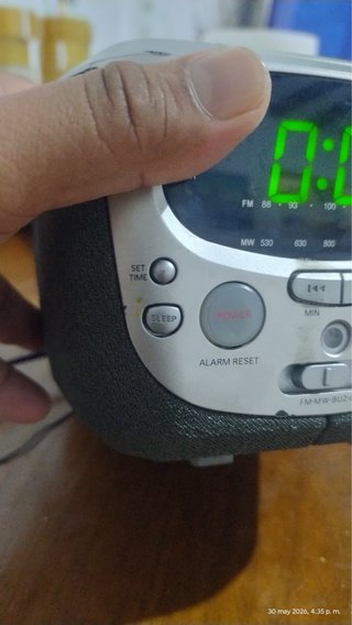 Radio Despertador Philips Plata y Negro