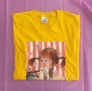 Camiseta Pippi Langstrump Calzaslargas Amarilla