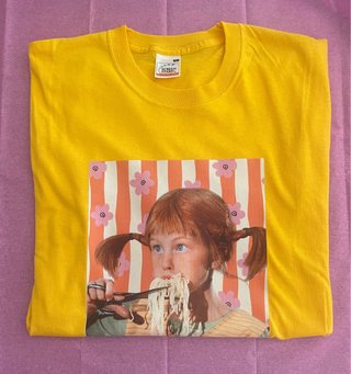 Camiseta Pippi Langstrump Calzaslargas Amarilla