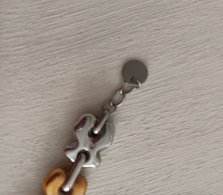 Conjunto tricolor Pulsera y Colgante Oro/Plata