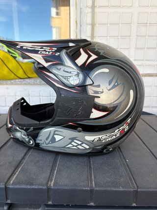 Casco Motocross Crazx2 Negro y Gris