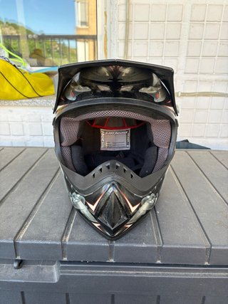 Casco Motocross Crazx2 Negro y Gris