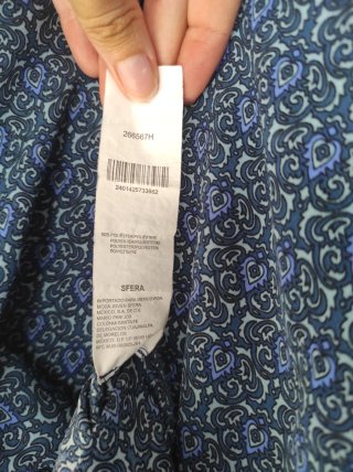 Blusa Sfera Estampada Manga Larga Talla L
