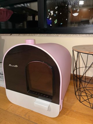 Box-style Pink Cat Litter Box by Pawhut