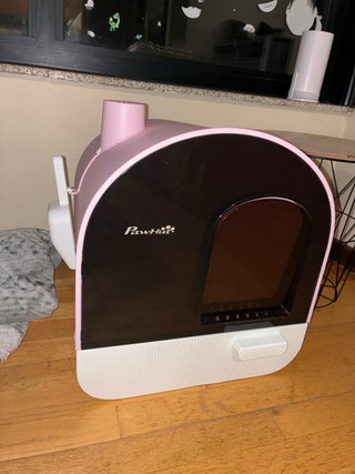 Box-style Pink Cat Litter Box by Pawhut