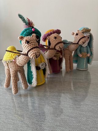Belén de ganchillo artesanal