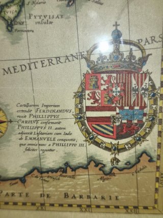 Mapa Antiguo España Typus Hispaniae SXVII