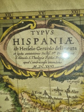 Mapa Antiguo España Typus Hispaniae SXVII