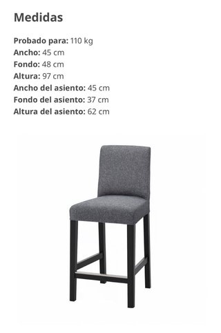 Taburetes Altos Bergmund Ikea Gris