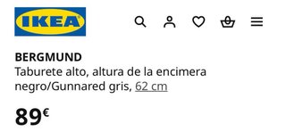 Taburetes Altos Bergmund Ikea Gris