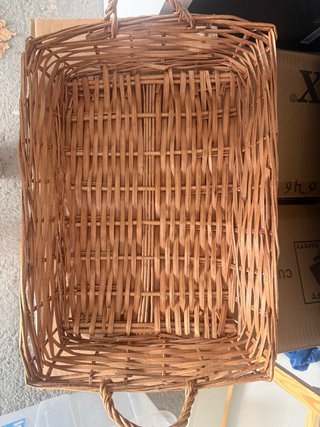 Cesta de mimbre con asas Vendo 9 unidades
