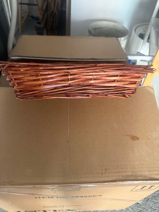 Cesta de mimbre con asas Vendo 9 unidades