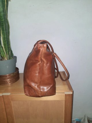 Borsa in cuoio marrone