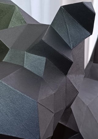 Figura 3D Perro Schnauzer Gris
