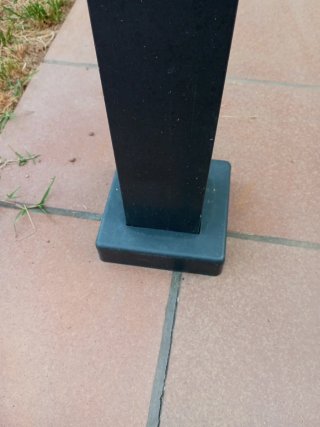 Pérgola de jardín metálica gris
