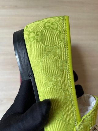 Mocasines Gucci Horsebit Verde Lima Talla 39