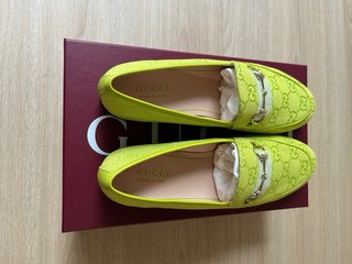 Mocasines Gucci Horsebit Verde Lima Talla 39