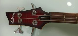 Bajo Schecter C-4 Deluxe Crimson Red Burst