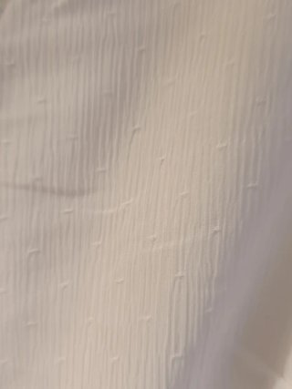 Blusa blanca manga corta volantes M