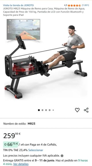 Máquina de Remo con Agua