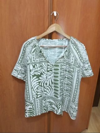 Blusa de Shein manga corta, talla XL