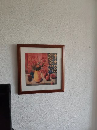 Cuadro decorativo con marco de madera