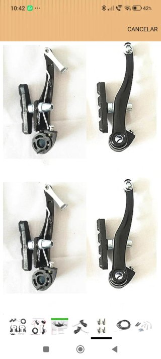2 juegos de frenos Bicicleta V-Brake Plata