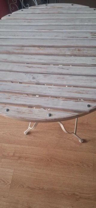 Mesa redonda 90cm y 2 sillas