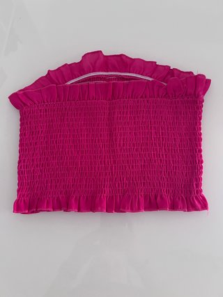 Top bandeau fucsia nido abeja Talla S