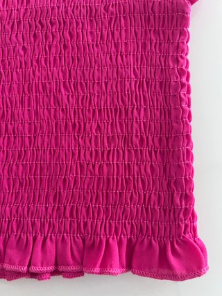 Top bandeau fucsia nido abeja Talla S