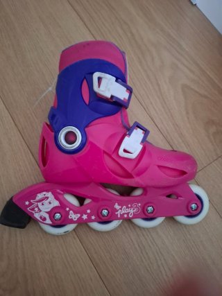 Patines Oxelo Niña Rosa Talla 30-32 Extensibles