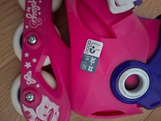 Patines Oxelo Niña Rosa Talla 30-32 Extensibles