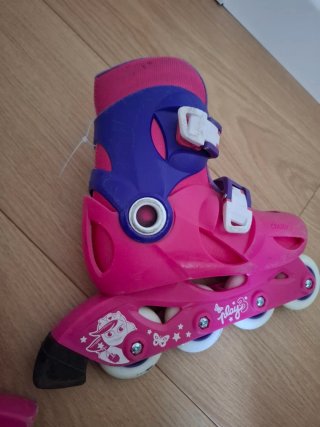 Patines Oxelo Niña Rosa Talla 30-32 Extensibles